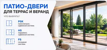 Раздвижные двери-патио для веранд и террас: виды систем, цены и установка